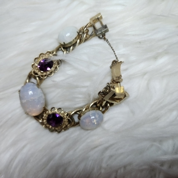 Vintage Kafin‎ NY gemstone bracelet - Picture 1 of 10